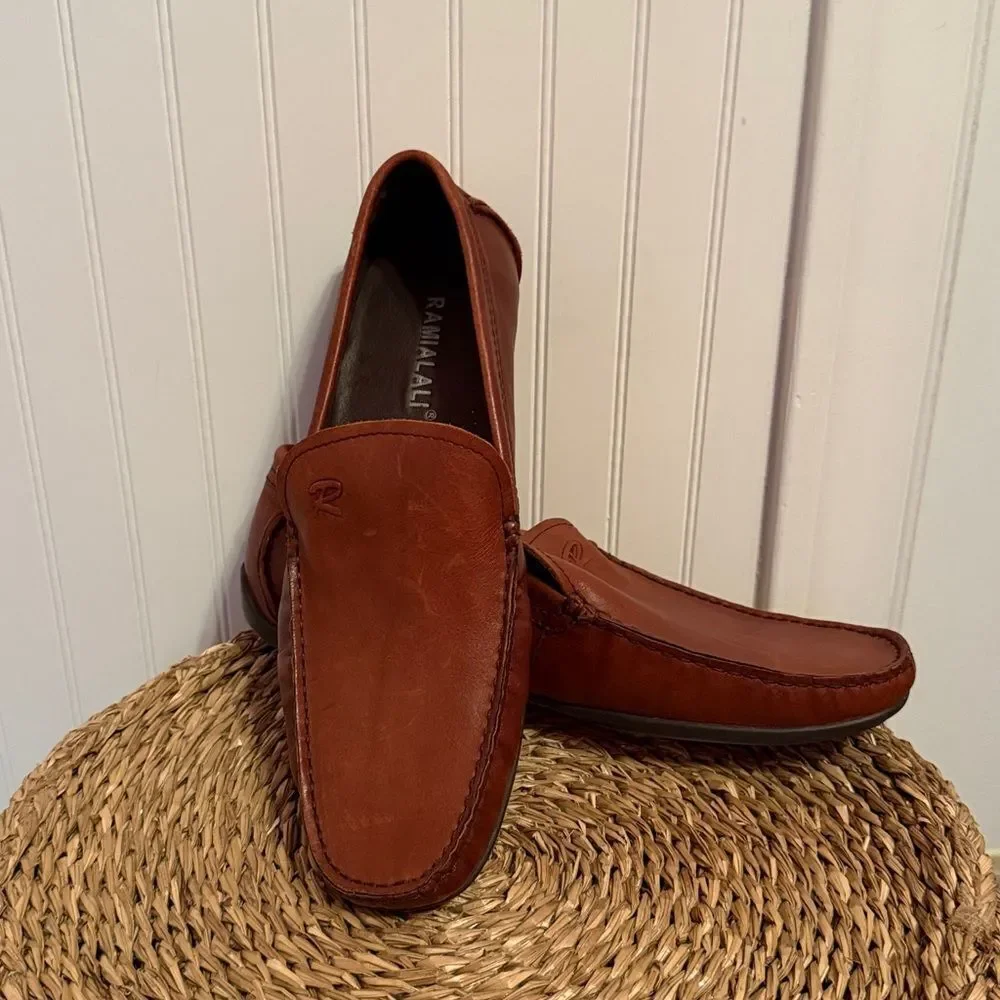 Rami al Ali Luxury Men's Brown Leather Loafers - Size 41